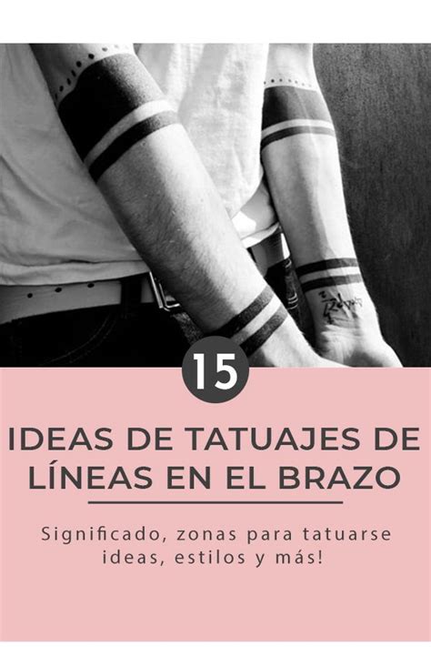 Algunos tatuajes de líneas en el brazo